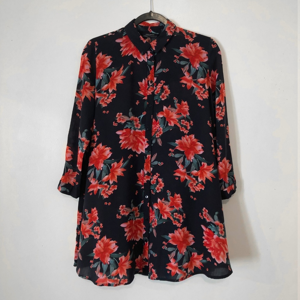 Zara Woman Premium Denim Collection Button Shirt